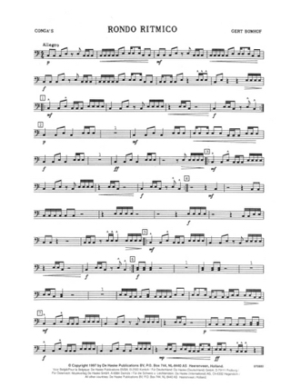 Rondo Ritmico - Gert Bomhof - Partition - Ensemble de percussions